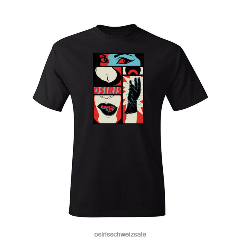 Schocker-T-Shirt unisex Schwarz F62J029 Osiris T-Shirt